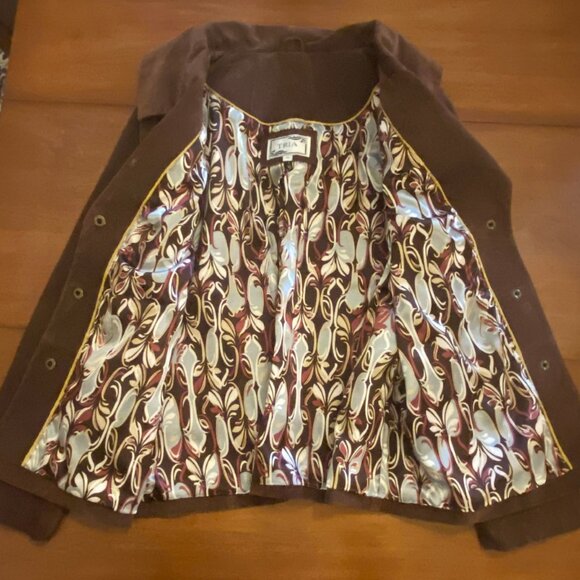 Tria Suede Jacket. Brown. Medium - Picture 9 of 10